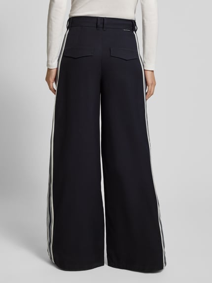 Marc O'Polo DENIM Wijdvallende broek Met viscose Model 'LIV' Marineblauw - 5