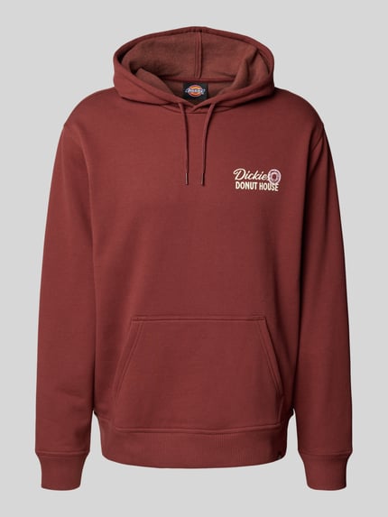 Dickies Hoodie mit Label-Print Modell 'DONUT HOUSE' Bordeaux 2