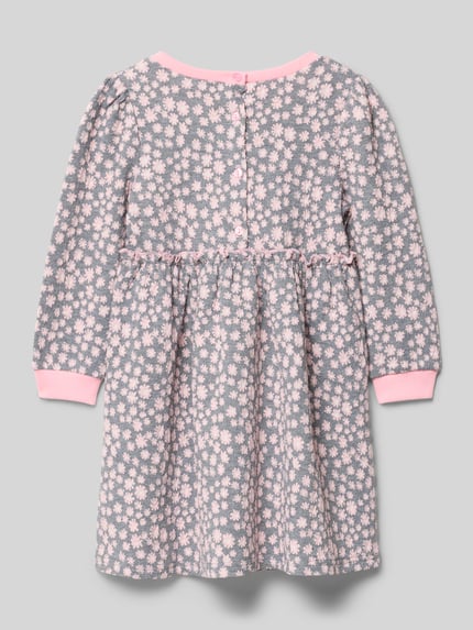 Happy Girls Midikleid mit Rundhalsausschnitt Mittelgrau Melange 3