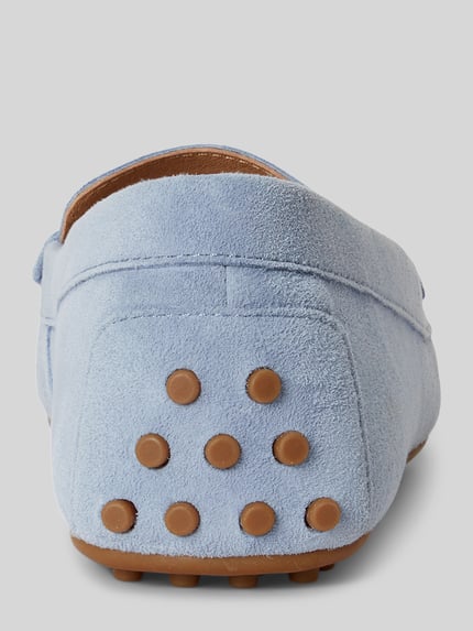 Lauren Ralph Lauren Buty wsuwane z naturalnej skóry welurowej Jasnoniebieski 4