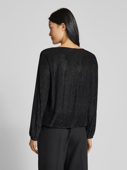 s.Oliver BLACK LABEL Regular Fit Pullover mit elastischen Bündchen und Saum Black 5