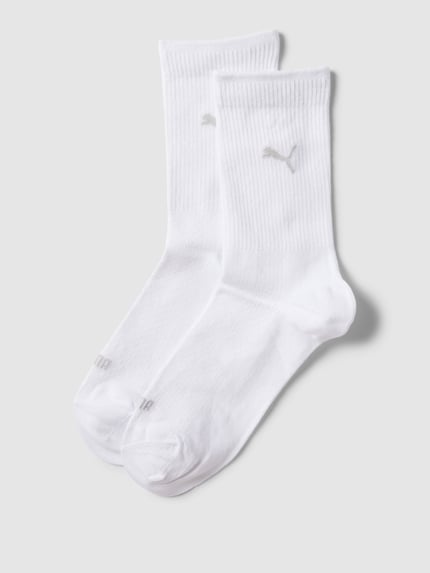 PUMA Socken mit Label-Details im 2er-Pack Weiss 1