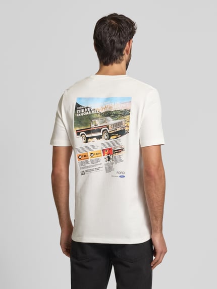 s.Oliver RED LABEL Regular Fit T-Shirt aus reiner Baumwolle mit Ford®-Applikation Weiss 5