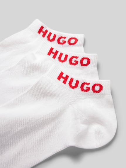 HUGO Sokken met labelprint in een set van 3 paar Wit - 2
