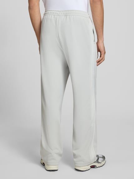 PEGADOR Wide Leg Sweatpants mit elastischem Bund Hellgrau 5