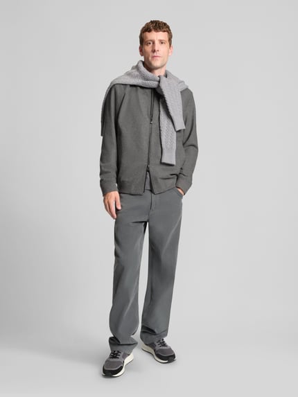 BOSS Slim Fit Blouson mit Woll-Anteil Modell 'HANRY' Hellgrau 1