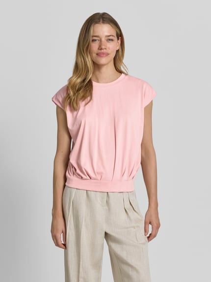 Christian Berg Woman T-shirt met ronde hals en kapmouwen Oudroze - 4