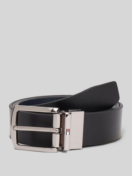 Tommy Hilfiger Gürtel aus echtem Leder mit Logo-Applikation Marine 1