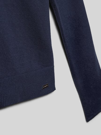 Mayoral Sweter z dzianiny z golfem Granatowy 2