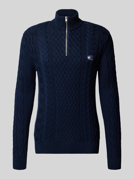 Tommy Jeans Regular Fit Strickpullover aus reiner Baumwolle Marine 2