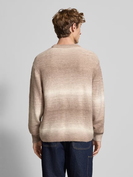 JACK & JONES Strickpullover mit Rundhalsausschnitt Modell 'JORMEADOWS' Beige 5