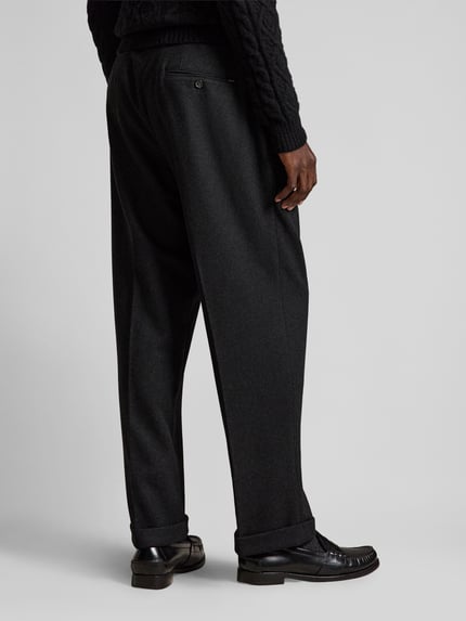 Polo Ralph Lauren Relaxed Fit Bundfaltenhose aus Wolle mit Bundfalte Anthrazit Melange 5