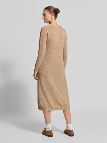 Weekend Max Mara Figurbetontes Freizeitkleid aus Woll-Mix mit Seiden-Anteil Modell 'GOCCIA' Taupe 5