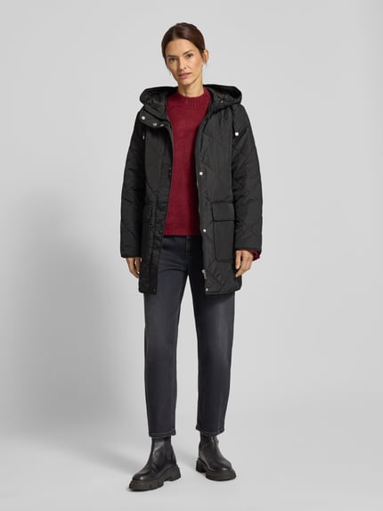 VERO MODA Verkürzter Steppmantel mit Kapuze Modell 'MILLIE TESSA' Black 1