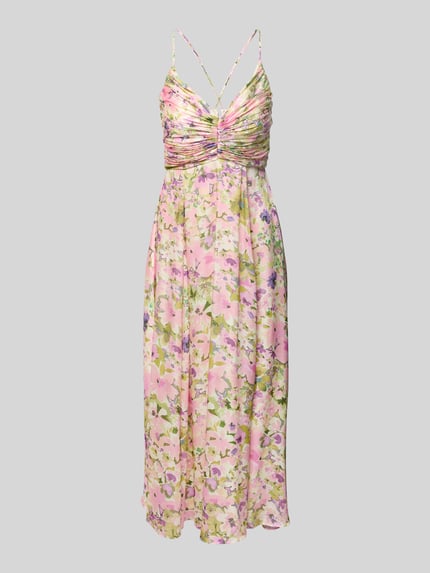 Jake*s Cocktail Cocktailkleid mit gelegten Falten Rosa Melange 2