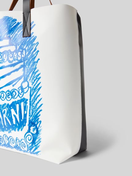 Marni torba shopper z uchwytem Błękitny 3