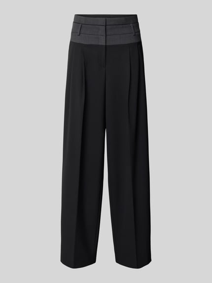 Stoffen broek met achterzakken, model 'EVELIN' Shop The Look MANNEQUINE
