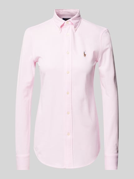 Polo Ralph Lauren Polo Hemdbluse mit Button-Down-Kragen Hellrosa 2