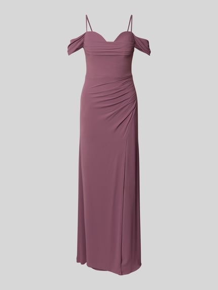 Mascara Abendkleid mit Beinschlitz Altrosa 2
