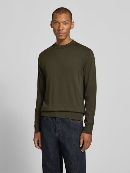 Selected Regular Fit Pullover aus reiner Baumwolle Modell 'TORINO' Dunkelgruen 4