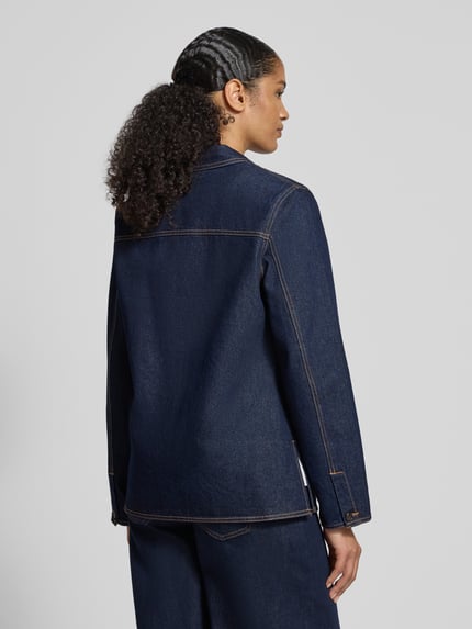 VERO MODA Loose Fit Jeansbluse aus Baumwoll-Mix Modell 'KANIKA' Dunkelblau 5