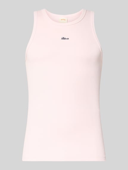 Tanktop in Ripp-Optik mit Label-Stitching Shop The Look MANNEQUINE