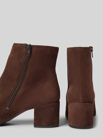 Högl Ankle Boots aus Leder mit Blockabsatz Beige 2