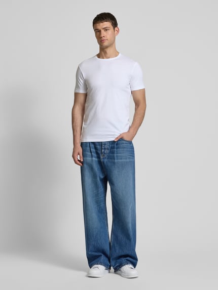 s.Oliver BLACK LABEL Regular Fit T-Shirt mit Rundhalsausschnitt Weiss 1