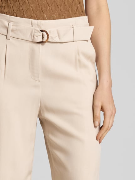 Christian Berg Woman Culotte met steekzakken en riem Ecru - 3