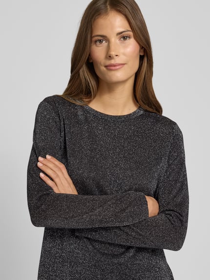 Jake*s Casual Longsleeve met ronde hals Zwart - 3