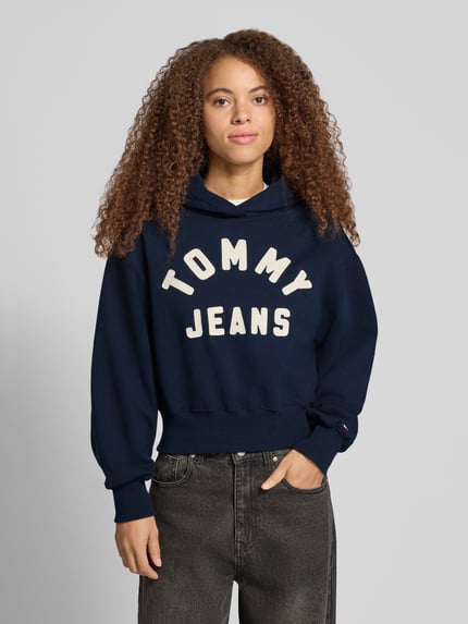 Tommy Jeans Regular Fit Hoodie aus Baumwoll-Mix  Marine 4