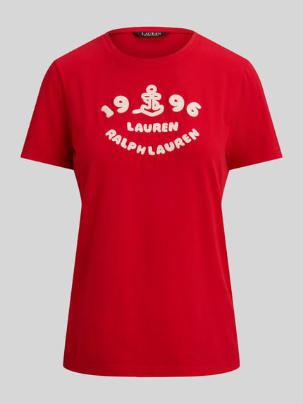 Lauren Ralph Lauren męski t-shirt o kroju regular fit z czystej bawełny Czerwony 2