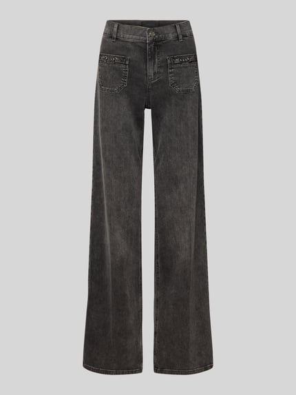 ANGELS Flared jeans met opgestikte zakken, model 'LIZ SMART BUCKLE' Donkergrijs - 2