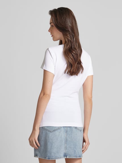 GUESS T-shirt met strass-steentjes Wit - 5