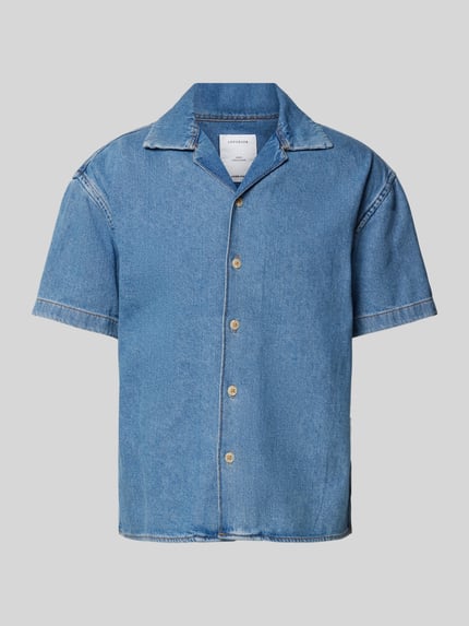 JACK & JONES Regular Fit Jeanshemd mit 1/2-Arm Modell 'CABANA' Hellblau 2