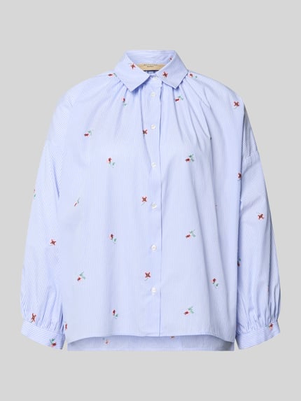 Weekend Max Mara Relaxed Fit Hemdbluse aus reiner Baumwolle Modell 'BUTTERFLY' Hellblau 2