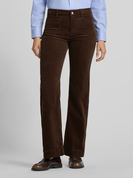 Christian Berg Woman Cordhose mit aufgesetzten Leistentaschen Mittelbraun 4