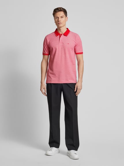 Fynch-Hatton Regular fit poloshirt met logostitching Rood - 1