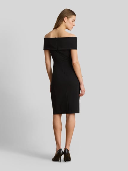 Lauren Ralph Lauren Nauwsluitende cocktailjurk met carmenhals Zwart - 5