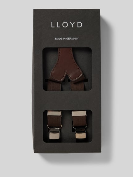 LLOYD Men's Belts Hosenträger mit Leder-Badge Dunkelbraun 2