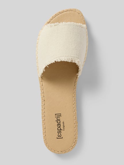 Espadrij Slides aus reinem Leinen Modell 'PLAGE' Offwhite 3