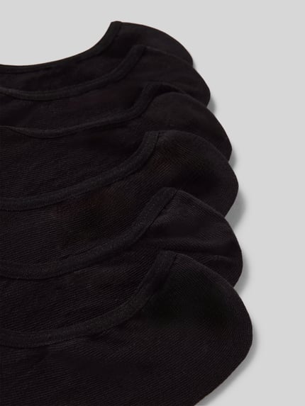 Produktfoto, Füßlinge mit Label-Details im 3er-Pack van s.Oliver RED LABEL, zwarte katoenmix met elastaan, elastische boorden, detailopname.