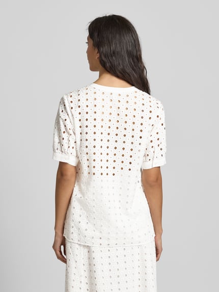 Milano Italy Regular fit blouseshirt van puur katoen Offwhite - 5