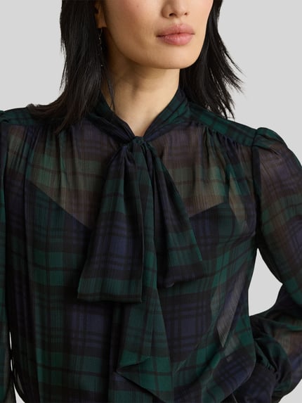 Lauren Ralph Lauren Loose Fit Langarmbluse mit Allover-Muster Black 3