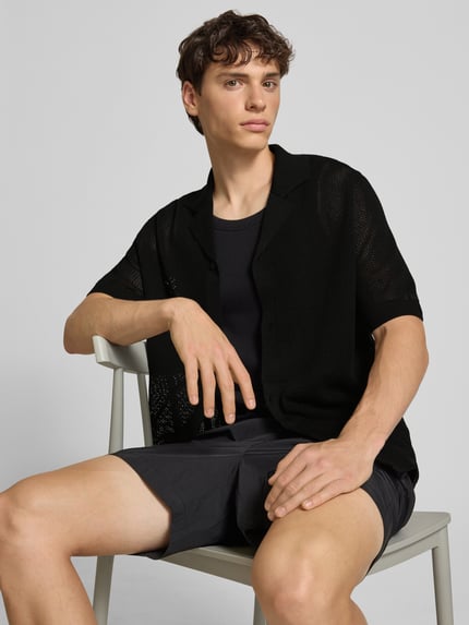 Calvin Klein Underwear Koszula casualowa o kroju regular fit z półprzezroczystego materiału Czarny 3