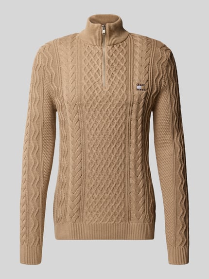 Tommy Jeans Regular Fit Strickpullover aus reiner Baumwolle Beige 2