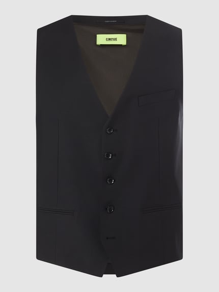 CINQUE Anzugweste mit V-Ausschnitt Modell 'Castello' Black 1