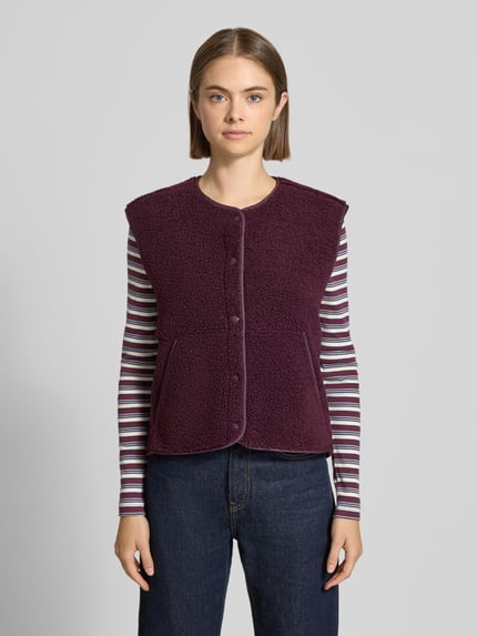 JJXX Regular Fit Weste aus Teddyfell Modell 'Vera' Bordeaux 4