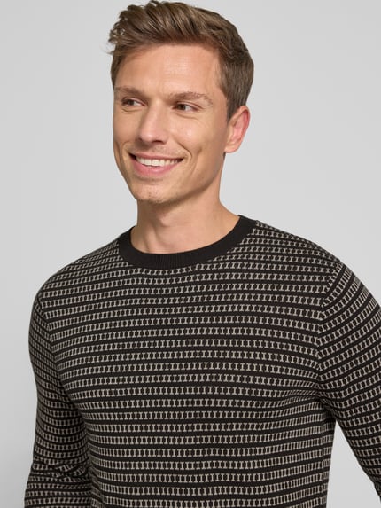 Antony Morato Sweter z dzianiny z prążkowanymi wykończeniami Czarny 3