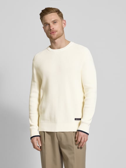 GANT Strickpullover mit Label-Patch Offwhite 4
